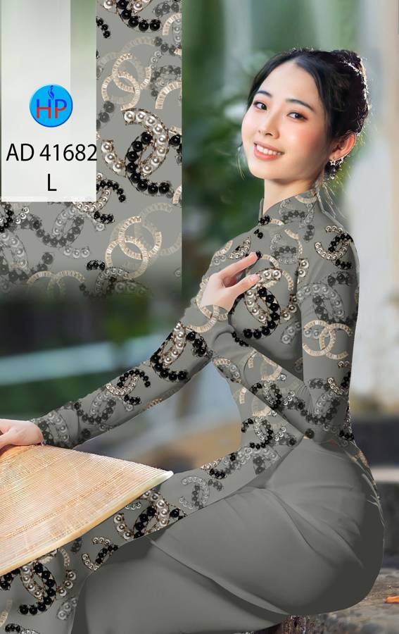 Vải Áo Dài Hoa Văn Chanel AD 41682 7